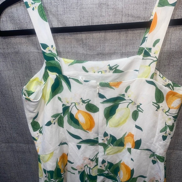 NWT- Ann Taylor Orange Green Halter Sundress, party, vacation, mini lemon dress - Picture 10 of 12